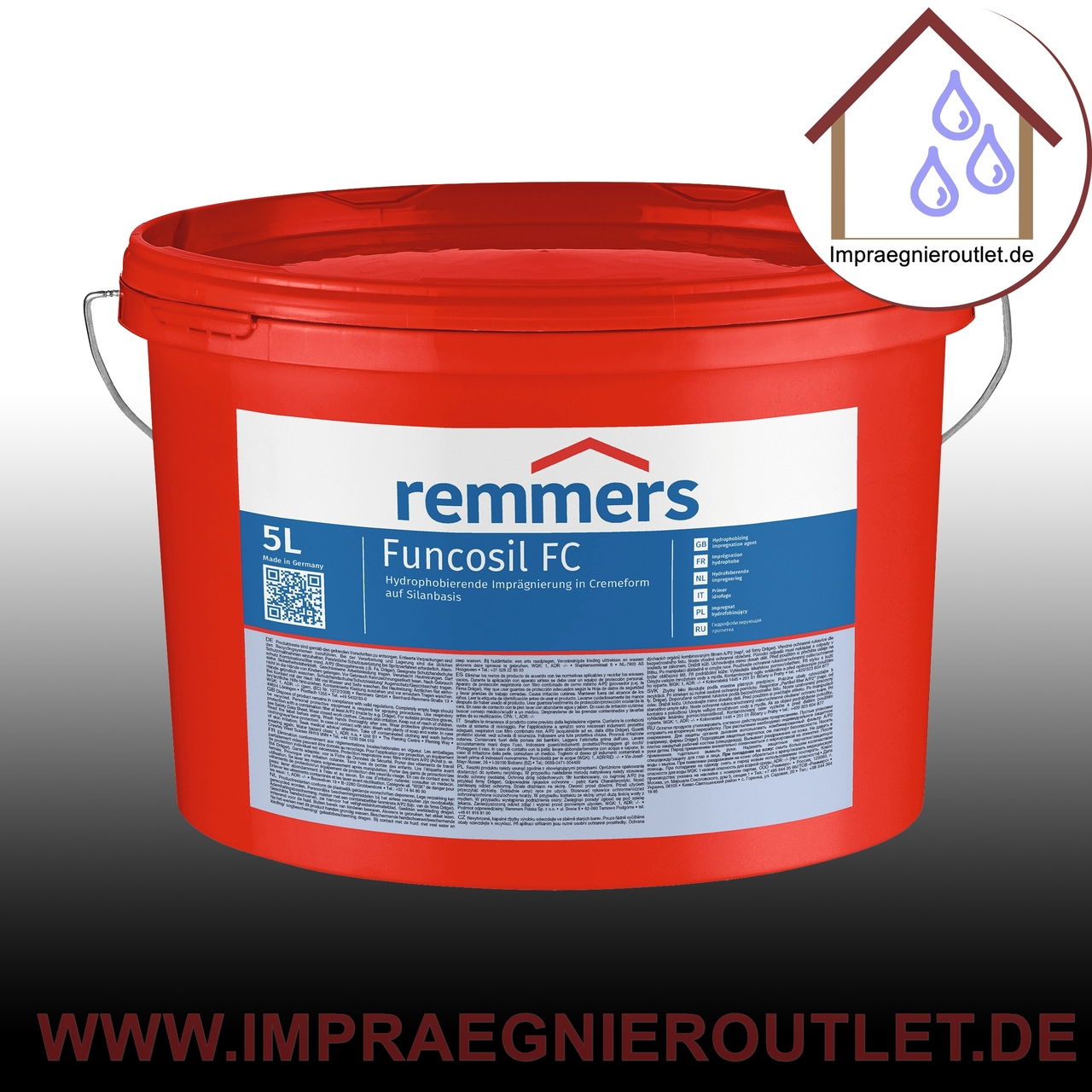 Remmers Funcosil FC Hydrophobierende Impr/ägnierungscreme 5 l