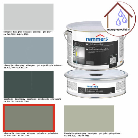 2K vloercoating steengrijs