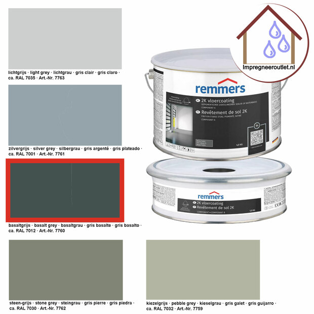 2k Vloercoating basaltgrijs