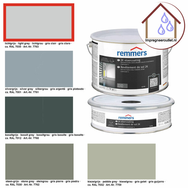 2K vloercoating lichtgrijs