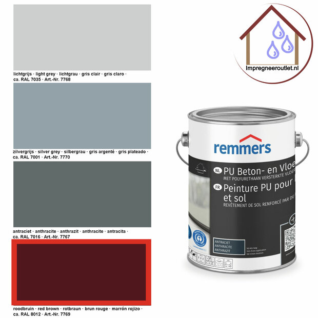 Beton en Vloerverf roodbruin