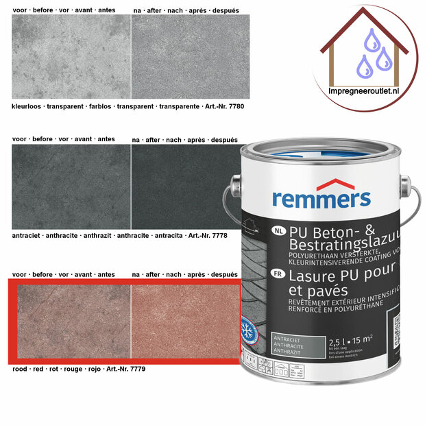 PU Pflasterlasur rot