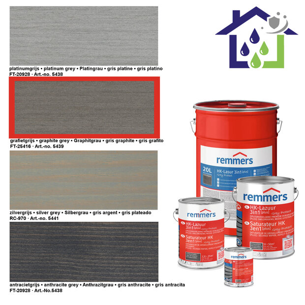 HK Lazuur grey protect graphite grey 2.5L