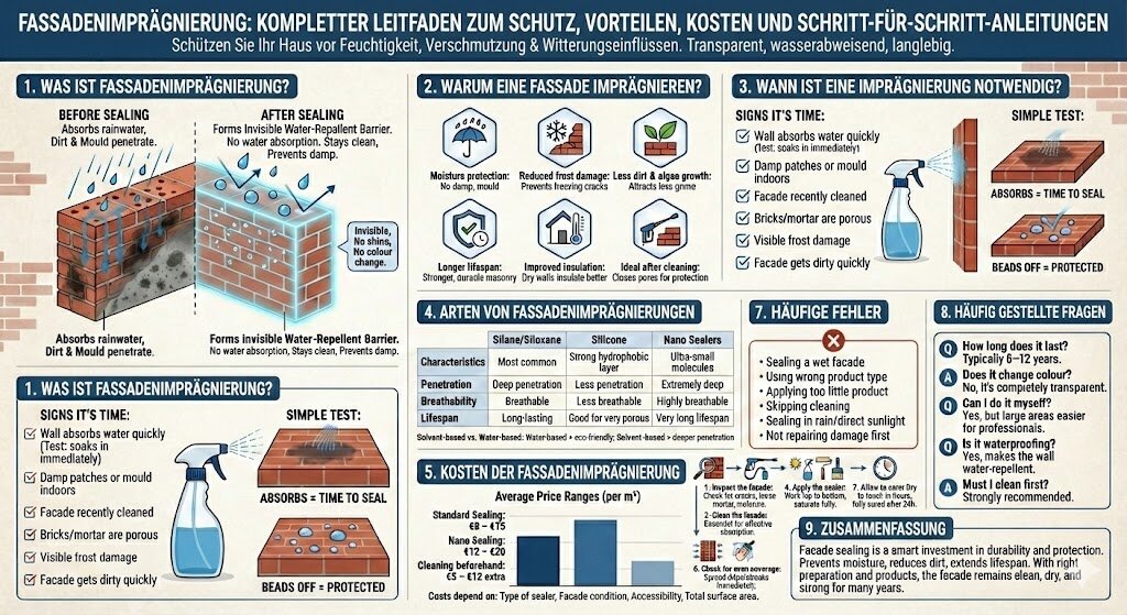 Fassade imprägnieren: kompletter Leitfaden für Schutz und Pflege