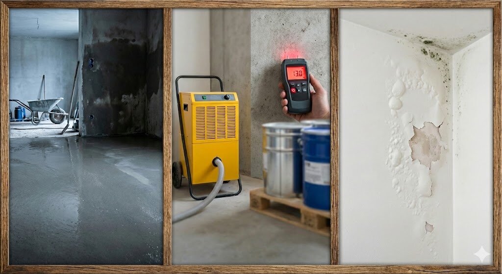 Baufeuchte: Trocknungsdauer, Risiken & häufige Fehler